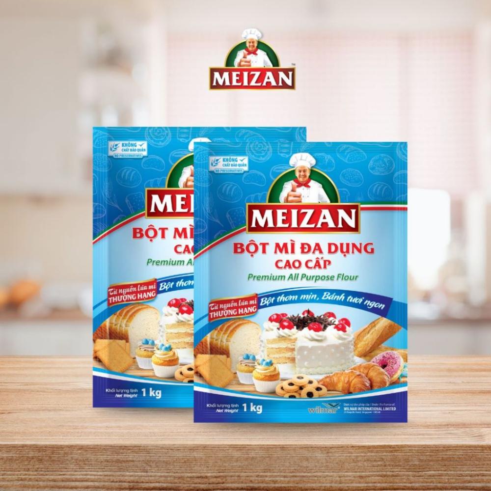 Bột Mì Bánh Mì Meizan Gói 1Kg siêu thị mena