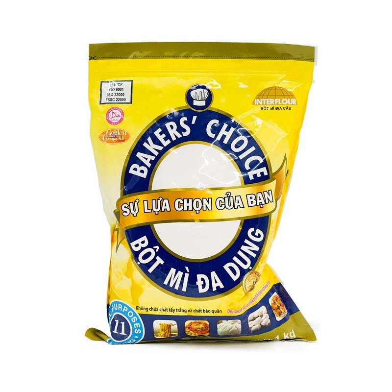 Bột Mì Bakers Choice 11 Gói 1Kg siêu thị mena