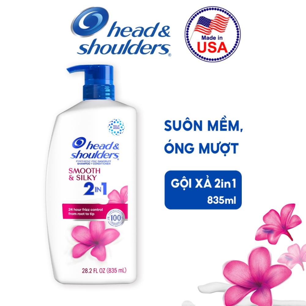 Gội Xả 2in1 Head & Shoulders Smooth Silky Chai 835ml menaselect
