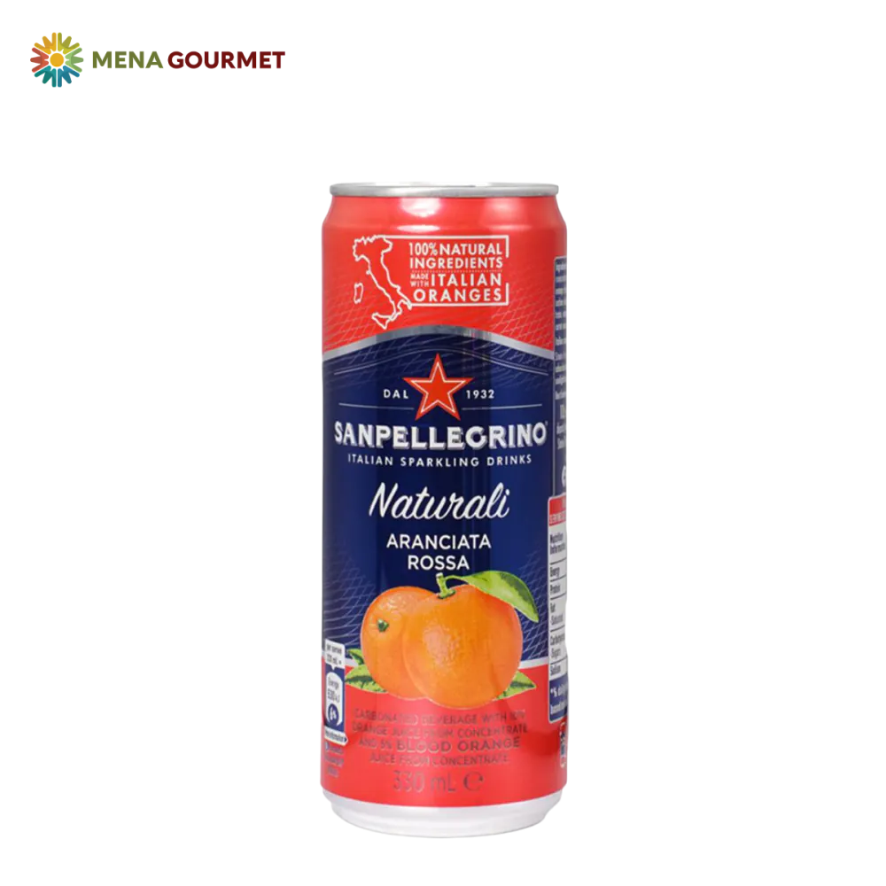 Nước Khoáng Ga Chanh Hồng & Mâm Xôi Đen San Pellegrino Lon 330ml