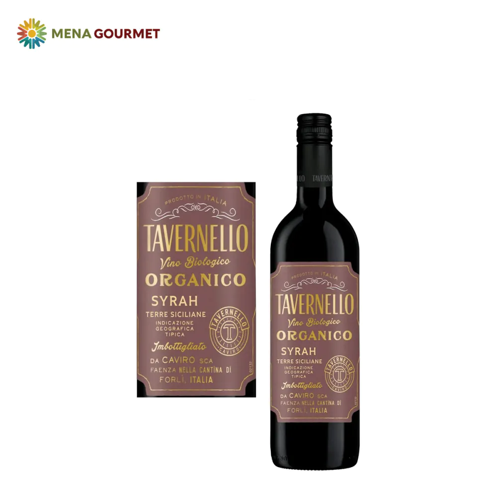 Rượu Vang Đỏ Tavernello Organico Syrah Chai 750ml