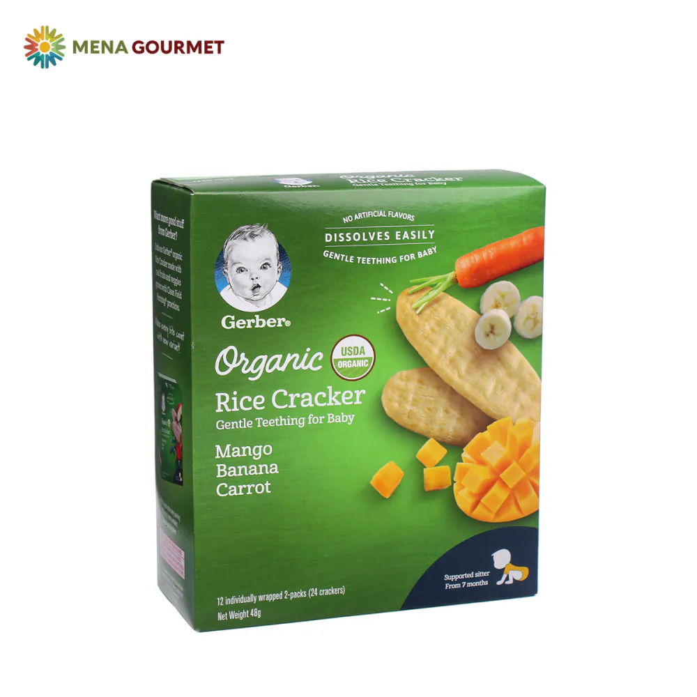 Bánh Gạo Gerber Xoài Chuối Cà Rốt 48g