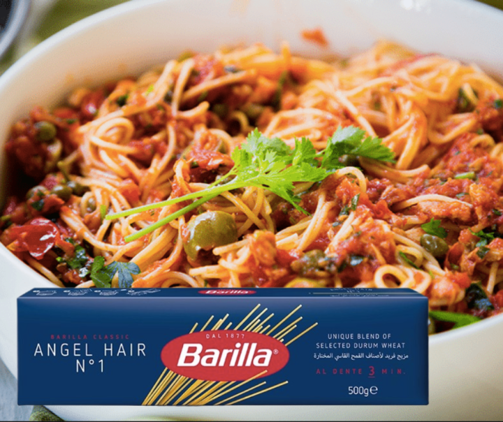 Mì Spaghetti Sợi Hình Ống Angel Hair Barilla Hộp 500g