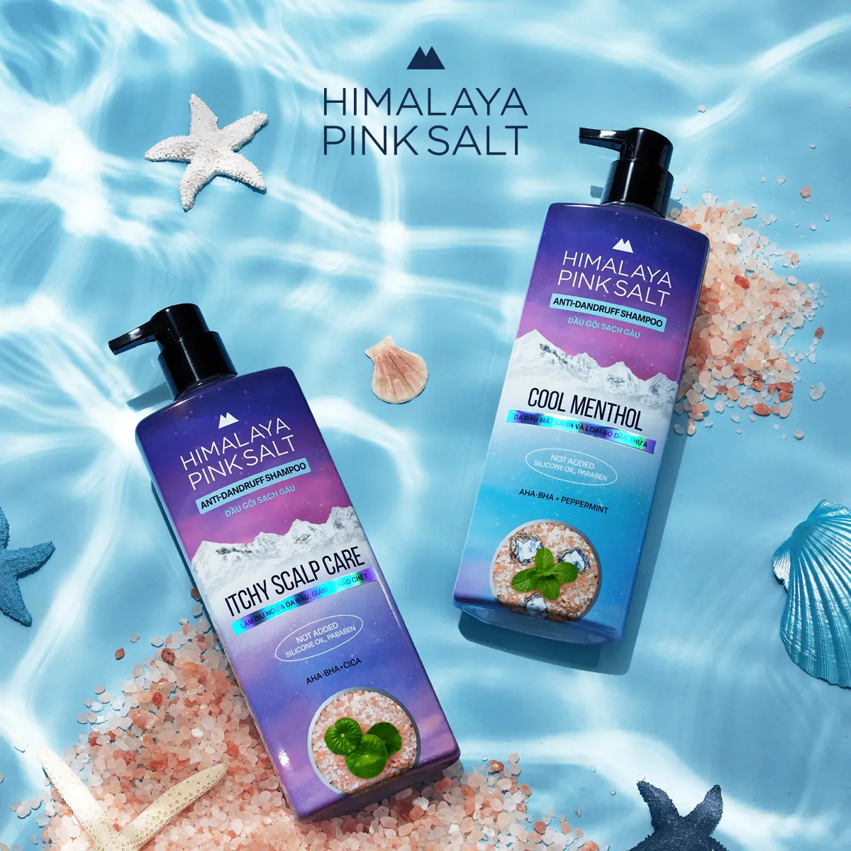 DG Sạch Gàu Muối Hồng Himalaya Bạc Hà Chai 650ml