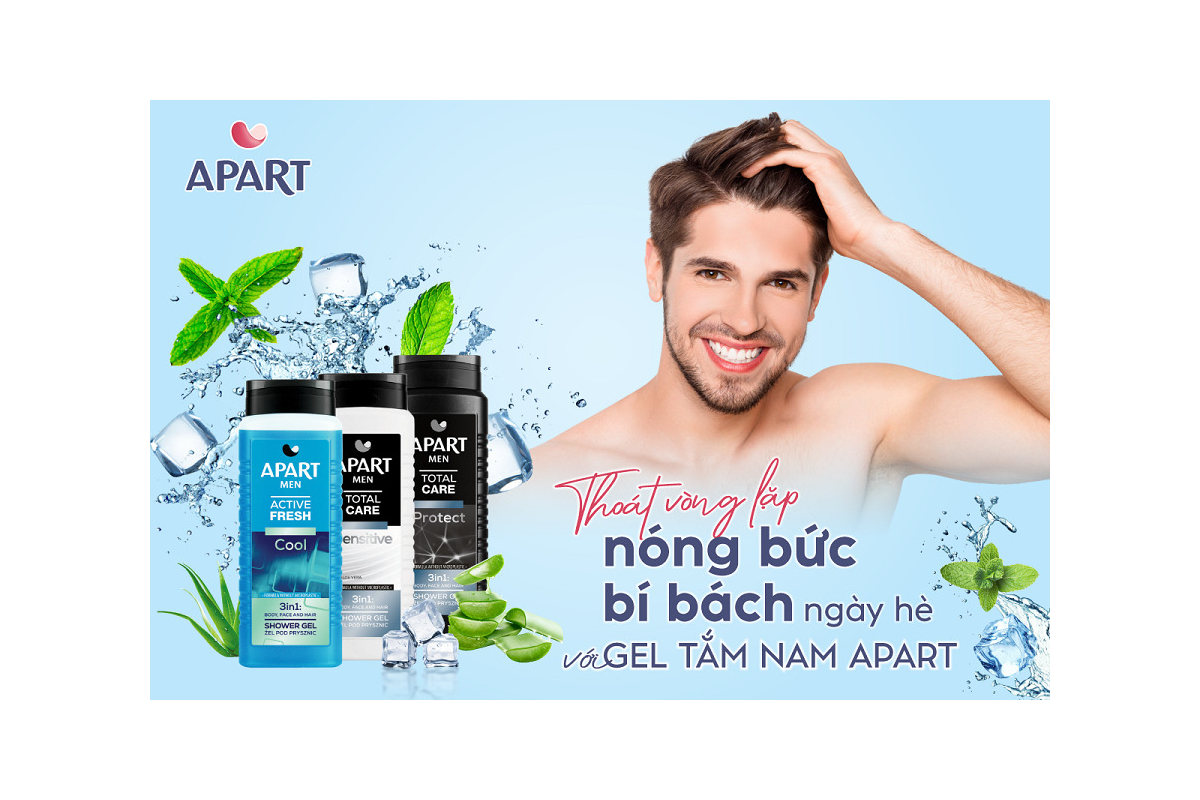Gel Tắm Nam Apart CSTD 3in1 Chai 500ml