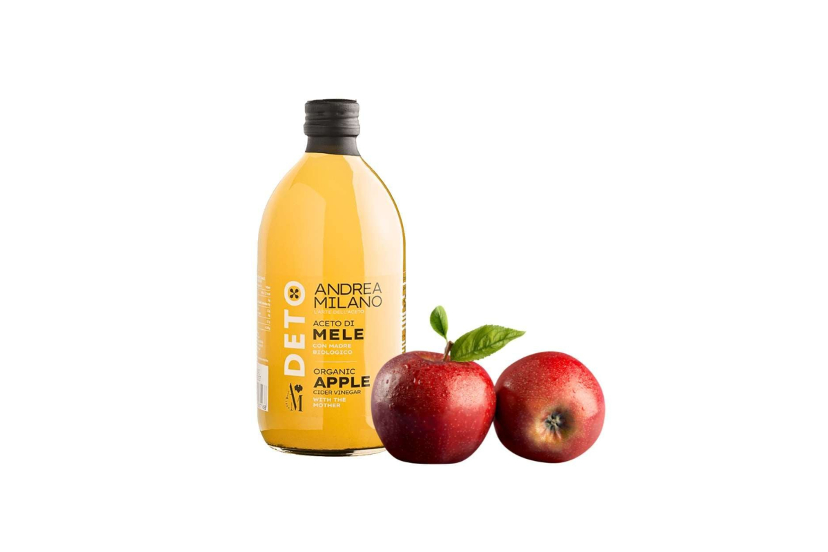 Giấm Táo Detox Hữu Cơ Có Giấm Cái Milan Chai 500ml