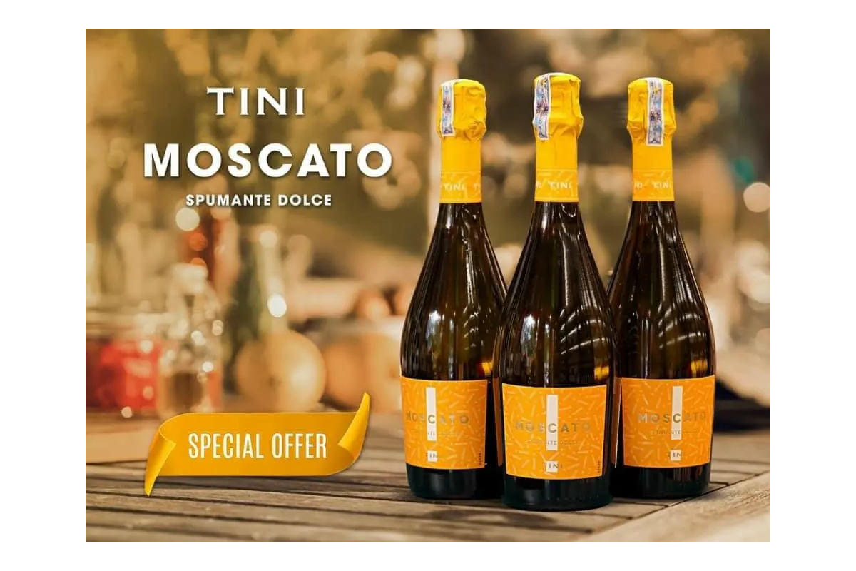 Rượu Vang Ngọt Tini Moscato Spumante Dolce Chai 750ml