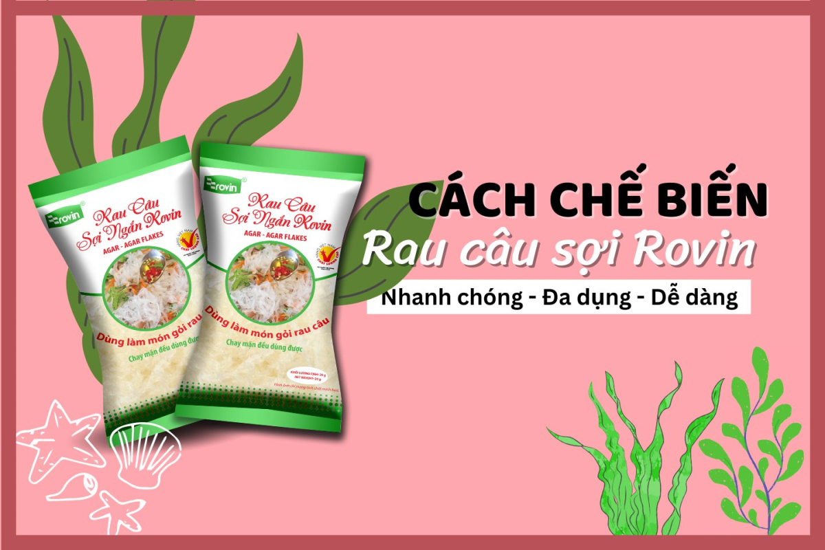 Rau Câu Sợi Ngắn Agar Rovin Gói 20g