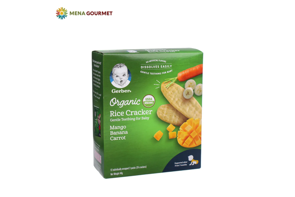 Bánh Gạo Gerber Xoài Chuối Cà Rốt 48g