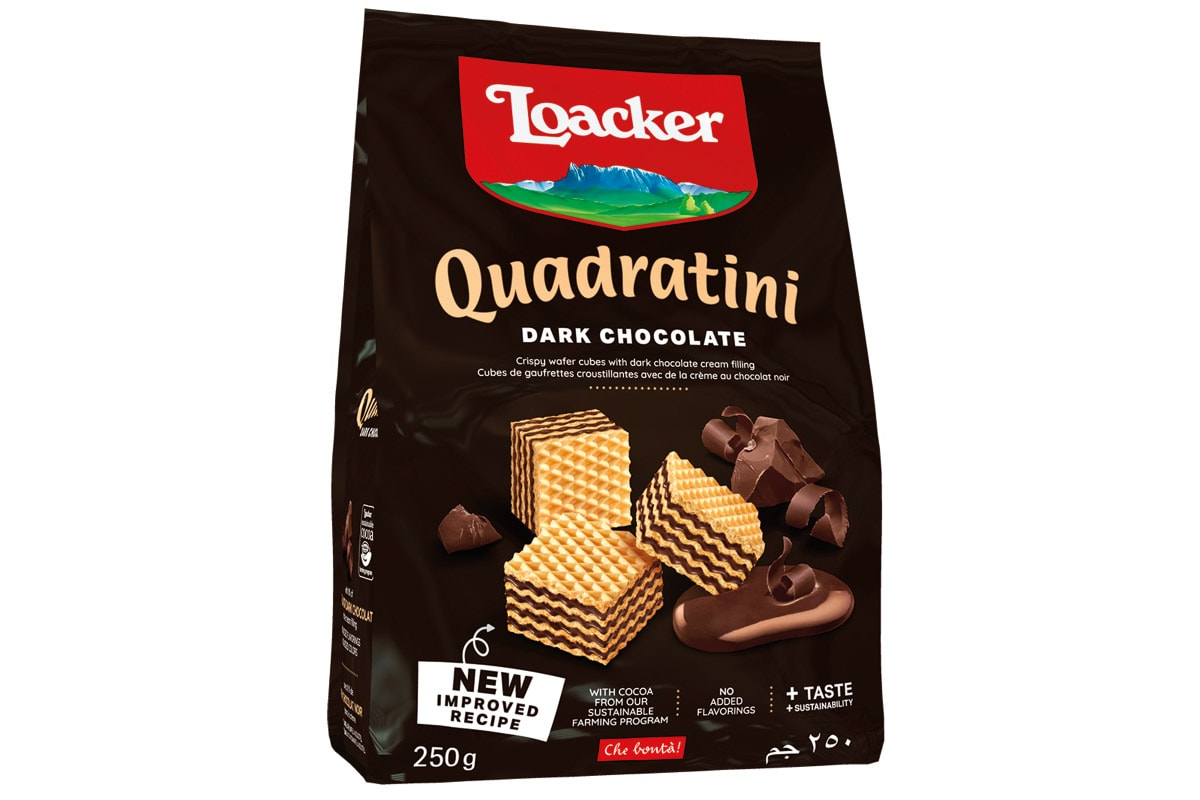 Bánh Xốp Loacker Quadratini Chocolate Gói 250g