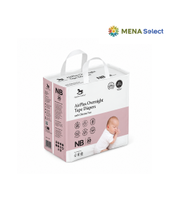 Bỉm tã dán đêm Applecrumby Airplus Overnight Mini Tape size NB – 20 miếng (dưới 4kg)