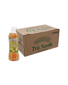 Th&ugrave;ng 24 Chai Tr&agrave; Xanh Wonderfarm Hương Chanh 430ml