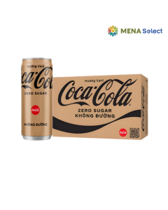 Thùng giấy 24 Lon Coca-Cola Zero Hương Vanilla 320ml