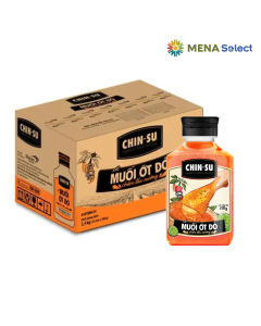 Thùng 12 Chai Xốt Muối Ớt CHIN-SU Đỏ 200g