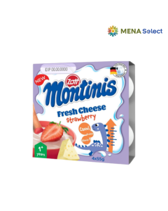 Vỉ 4 Hủ Phô Mai Tươi Zott Montinis Hương Dâu 55g