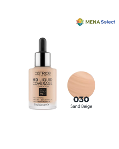 Kem nền Kiềm dầu Catrice HD Liquid Coverage Foundation màu 030 Sand Beige 30ml