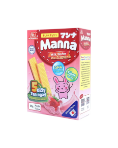 Bánh Xốp Sữa Manna Dâu Hộp Giấy 30g