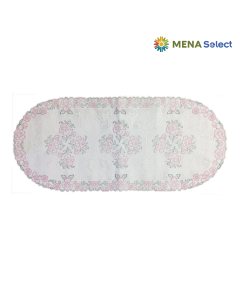 Khăn Bàn Salon Oval Hoa Hồng Đỏ 40x92cm