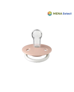 Ty ngậm núm tròn BIBS De Lux Silicone màu Blush 0-36 tháng