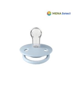 Ty ngậm núm tròn BIBS De Lux Silicone màu Baby Blue 0-3 tuổi