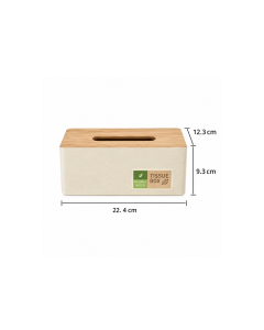 Hộp giấy chữ nhật nắp tre R-8842