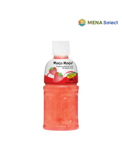 Nước Uống Thạch Dừa Dâu Mogu Chai 320ml