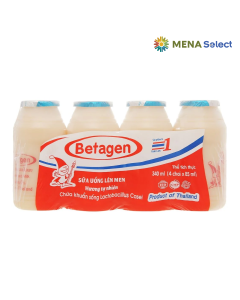 Sữa Chua Uống Lên Men Hương Tự Nhiên Betagen Lốc 4x140ml