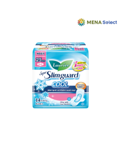 Băng Vệ Sinh Laurier Cool Siêu Mỏng Cánh 25cm Gói 14 Miếng