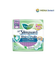 Băng Vệ Sinh Laurier Kháng Khuẩn Siêu Mỏng Cánh 30cm Gói 6 Miếng