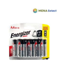 Pin AA Energizer Max E91 BP8+4