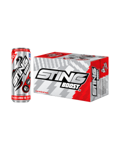 Nước tăng lực Sting Boost vị dâu giảm đường thùng 24 lon x 320ml
