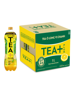 Thùng 12 Chai Trà Ô Long Tea Plus Vị Chanh 1L