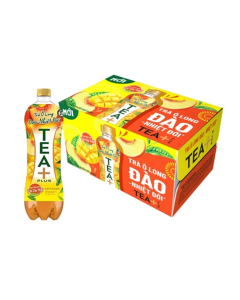 Thùng 12 Chai Trà Ô Long Tea Plus Vị Đào 1L