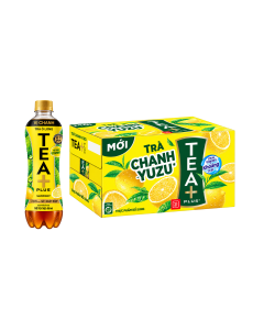 Trà ô long Tea+ Plus vị chanh Yuzu thùng 24 chai x 450ml