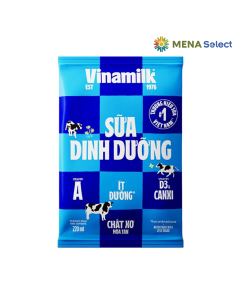 Sữa Tươi Tiệt Trùng Vinamilk Ít Đường Bịch 220ml