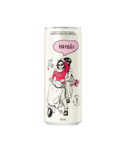 Kombucha Có Gaz HAYĐẤY Vị Hoa Atiso Đỏ Lon 320ml