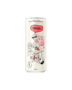 Kombucha Có Gaz HAYĐẤY Vị Vải Hoa Hồng Lon 320ml