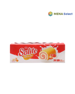 Bánh Bông Lan Cuộn Solite Dâu HG 20x18g