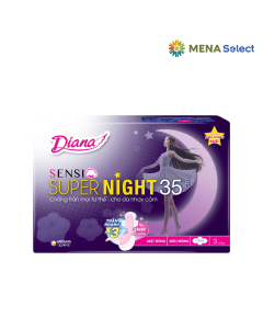 Băng Vệ Sinh Diana Sensi Ban Đêm Có Cánh Gói 3 Miếng