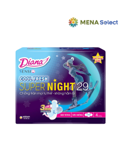 Băng Vệ Sinh Diana Sensi Ban Đêm Cool Fresh Gói 4 Miếng