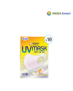 Khẩu Trang Unicharm UV 3D Gói 5 Cái Hồng