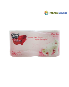 Giấy vệ sinh Pulppy Velvet hương hoa 2 lớp lốc 2 cuộn