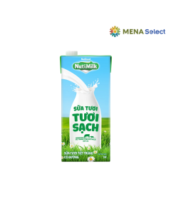 Sữa tươi tiệt trùng NutiMilk Tươi Sạch có đường hộp 1L