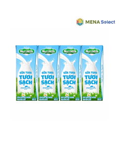 Sữa tươi tiệt trùng NutiMilk không đường lốc 4 hộp 180ml