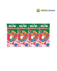 Sữa chua uống NuVi vị dâu có thạch lốc 4 hộp x 170ml