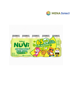 Sữa chua uống NuVi vị dưa lưới lốc 5 chai x 65ml