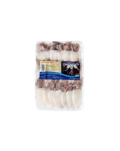 Mực ống Hải Nam nguy&ecirc;n con l&agrave;m sạch đ&ocirc;ng lạnh size 6-8cm khay 500g