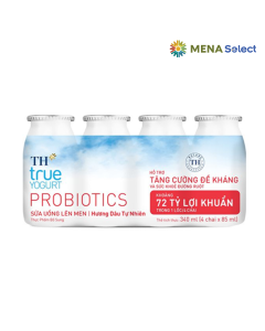 Sữa Uống Lên Men Hương Dâu Tự Nhiên TH True Yogurt Probiotics Lốc 4x85ml