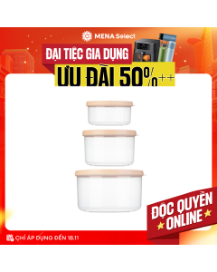 Bộ hộp thực phẩm Hokkaido tròn dạng tròn 500-1000-2000ml