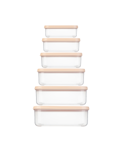 Bộ 6 Hộp Chữ Nhật 500-750-1L-1,5L-2L-2,5L